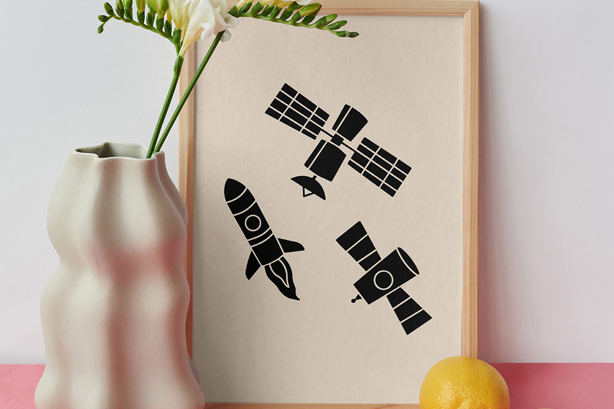 Outer Space Linocut, an Object Illustration by ClayStudio (Photo 6 of 8)