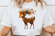 Whimsical Autumn Fall Deer Clipart, a Seasonal Illustration by Designworld (Thumbnail 7 of 9)