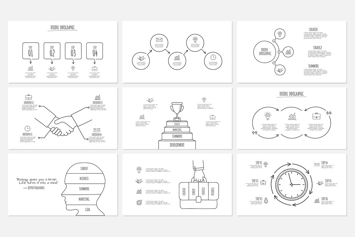 Keynote Doodle Infographics, a Presentation Template by Abert (Photo 6 of 11)