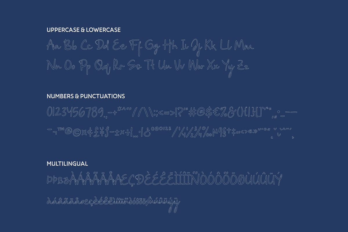 CS Alyaka Dashed, a Script Font by Craft Supply Co. (Photo 8 of 8)
