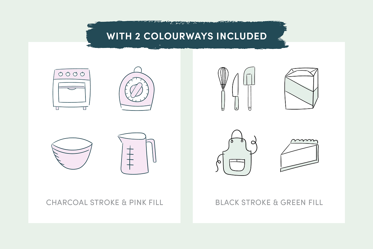 Baking Tools & Ingredients Icons, an Icon by Caroline Mackay (Photo 3 of 9)
