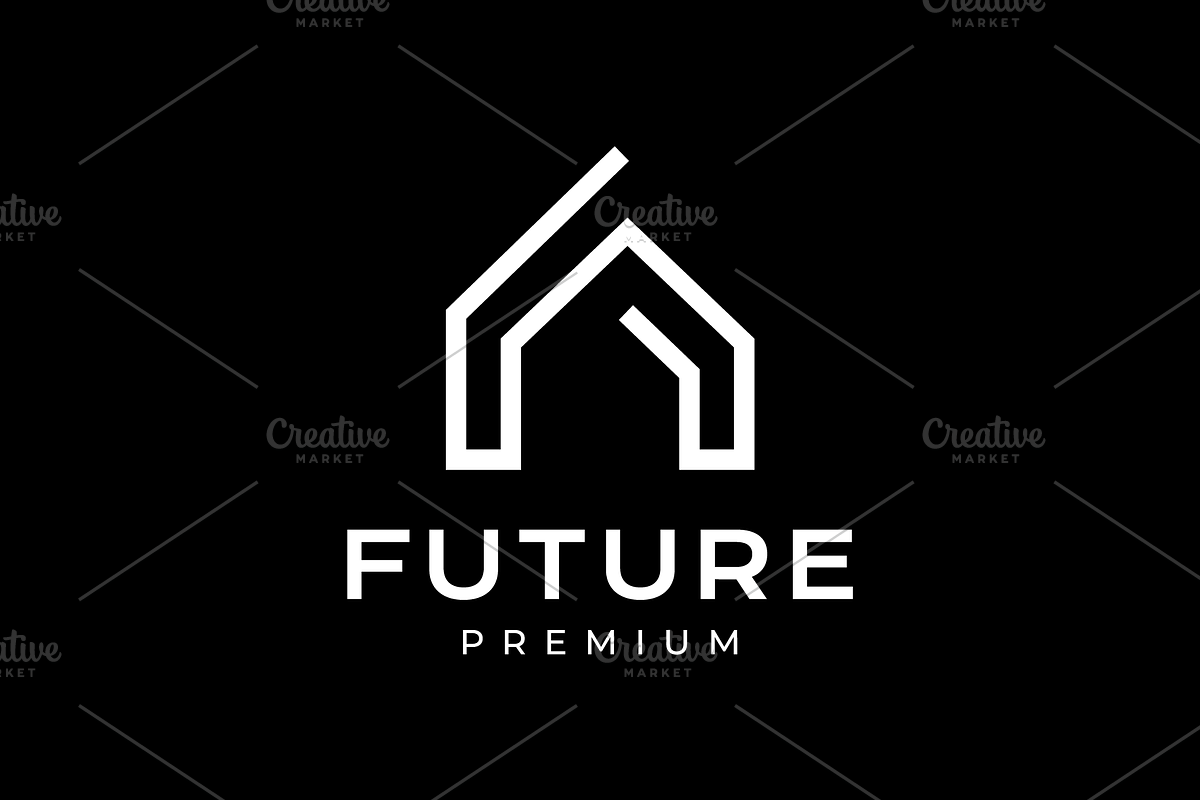 futuristic house architect logo, a Branding & Logo Template by devastd
