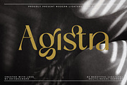 Agistra | Modern Ligature Sans, a Sans Serif Font by Krismagraph (Thumbnail 1 of 12)