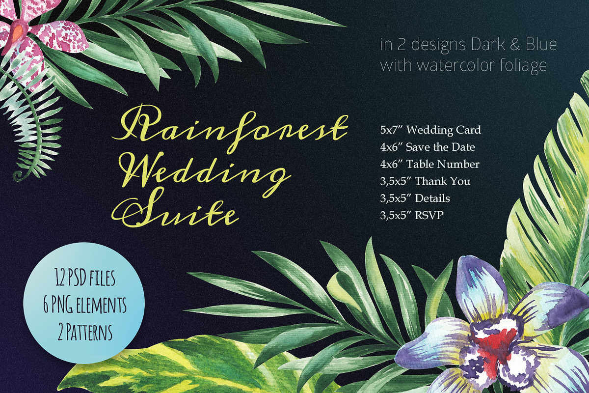 Rainforest Wedding Suite, an Invitation Template by HannaSymo (Photo 2 of 11)
