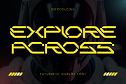 EXPLORE ACROSS - FUTURISTIC FONT, a Sans Serif Font by 177Studio (Thumbnail 1 of 8)