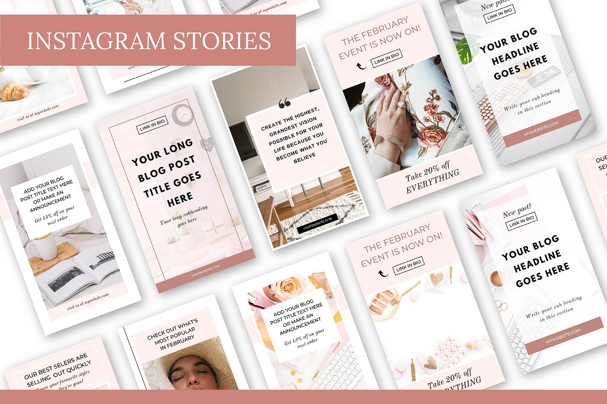 Pinterest + Canva Social Media pack, a Templates & Theme by Wellies and Lemonade (Photo 6 of 8)
