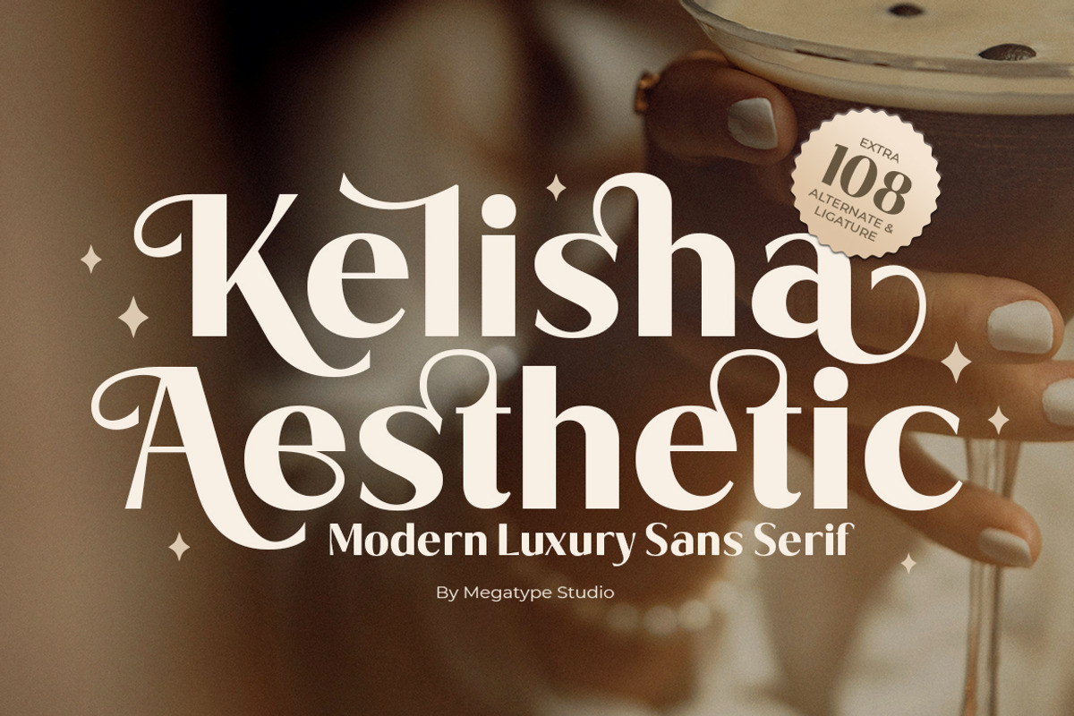 Kelisha Aesthetic, a Sans Serif Font by Megatype (Photo 1 of 10)