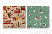12 Vintage Christmas Scenes, a Background Graphic by Patterns for Dessert (Thumbnail 6 of 7)