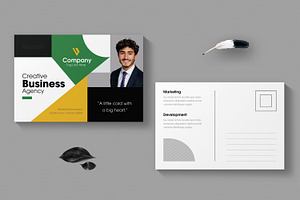 Business Postcard Template Layout, a Business Card Template by MightyDesign