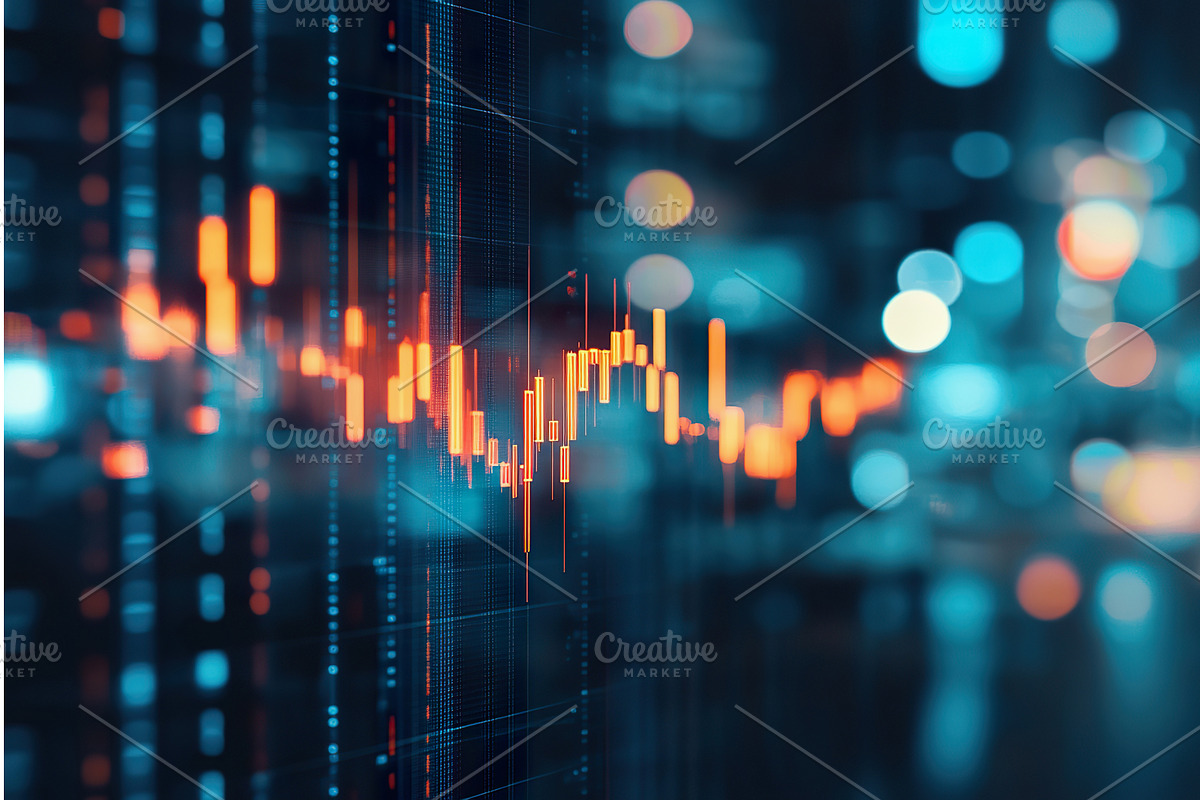 Colorful financial data is displayed, a Finance Illustration by Lermont51