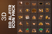 Eid Al-Fitr 3D Illustration Pack, an Object 3D Model by Tempcraft (Thumbnail 3 of 5)
