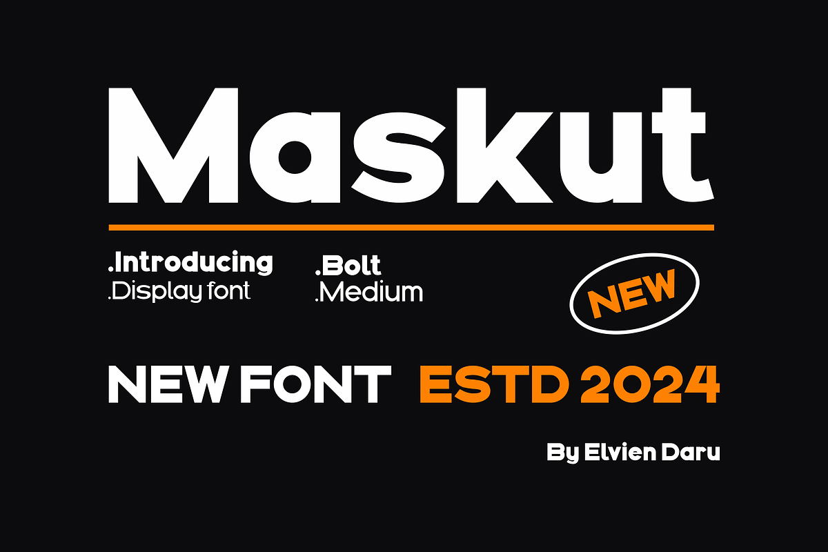 Maskut - Modern Font, a Sans Serif Font by lelevien (Photo 5 of 5)