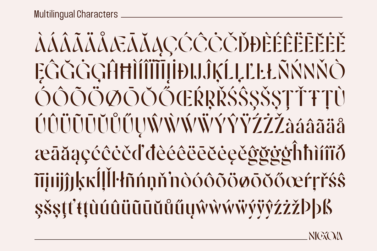 Nickova - Elegant Stencil Sans, a Sans Serif Font by Sign Studio (Photo 14 of 15)