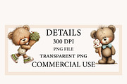 Summer Ice Cream Teddy Bear Clipart, a Seasonal Illustration by Designworld (Thumbnail 3 of 10)