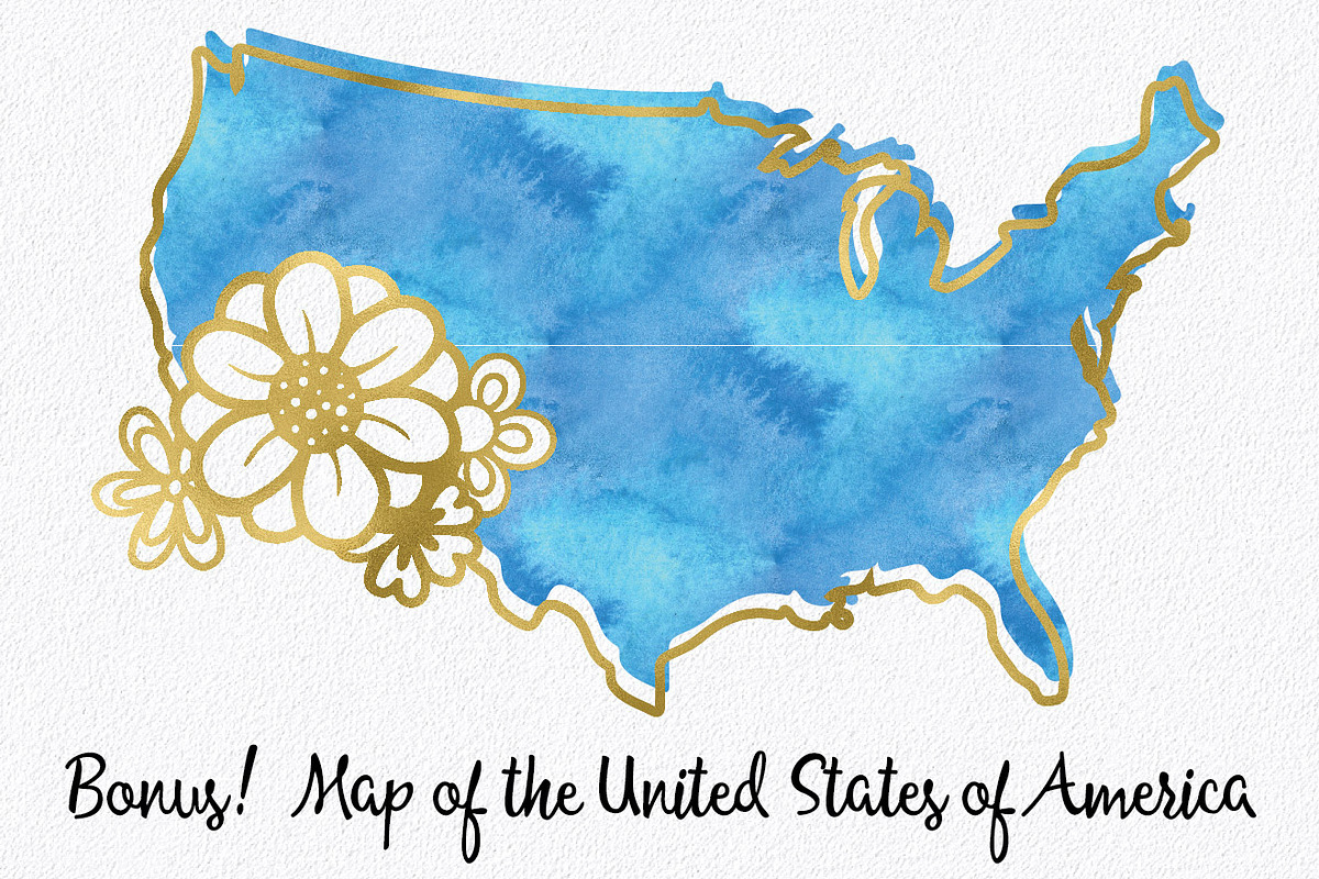 50 States Sublimation Clipart Bundle, an Illustration by OldMarket Designs (Photo 7 of 12)