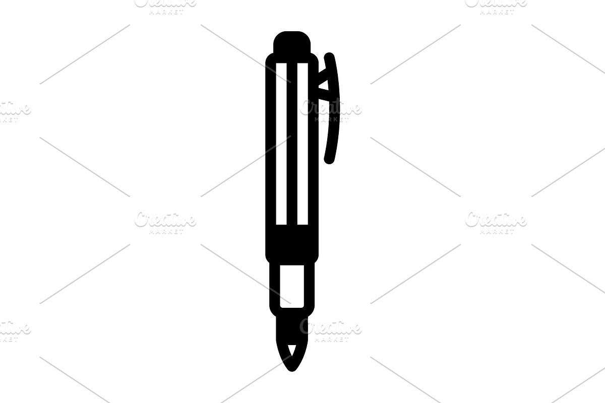 Marker broad tip pen solid icon, a Solid Icon by Creative priyanka