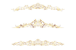 Gold Text Divider Border Clip Art