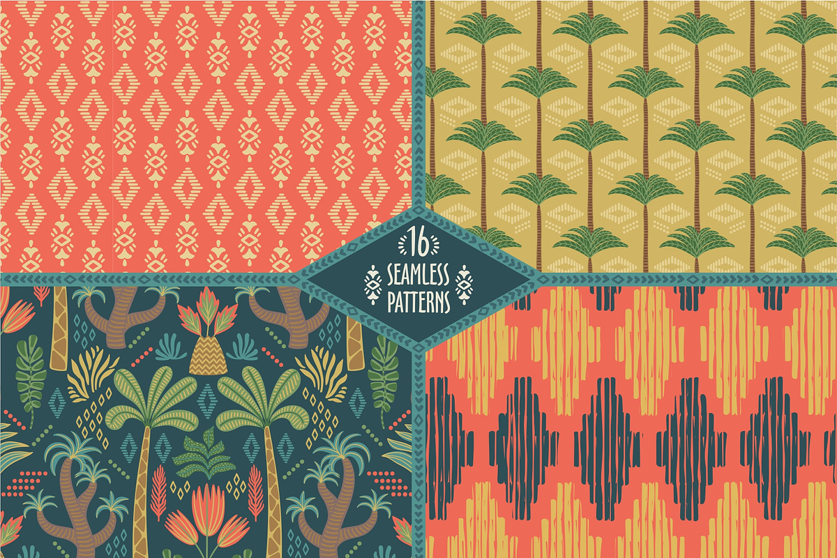 Boho Palms. Patterns & Elements, a Pattern Graphic by Nadia Grapes (Photo 3 of 8)