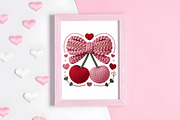 Crochet Valentines Day Cherry PNG, an Illustration by CraftArtStudio (Thumbnail 4 of 4)