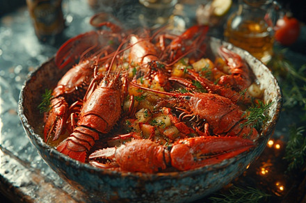 Boiled crayfish stock image, a Food & Drink Photo by ComfortQ