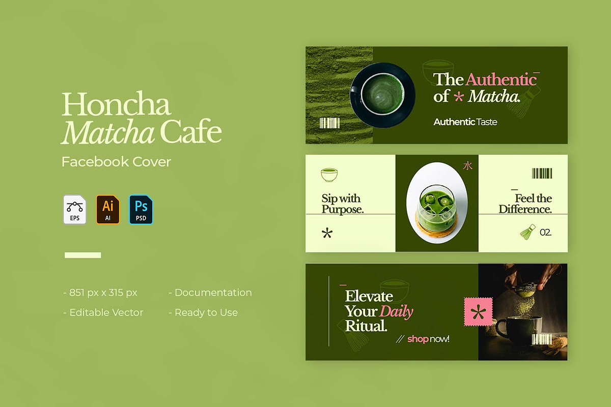 Honcha - Facebook Cover, a Social Media Template by VUNIRA (Photo 1 of 3)