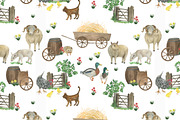 Happy farm patterns, a Pattern Graphic by ramika (Thumbnail 5 of 11)