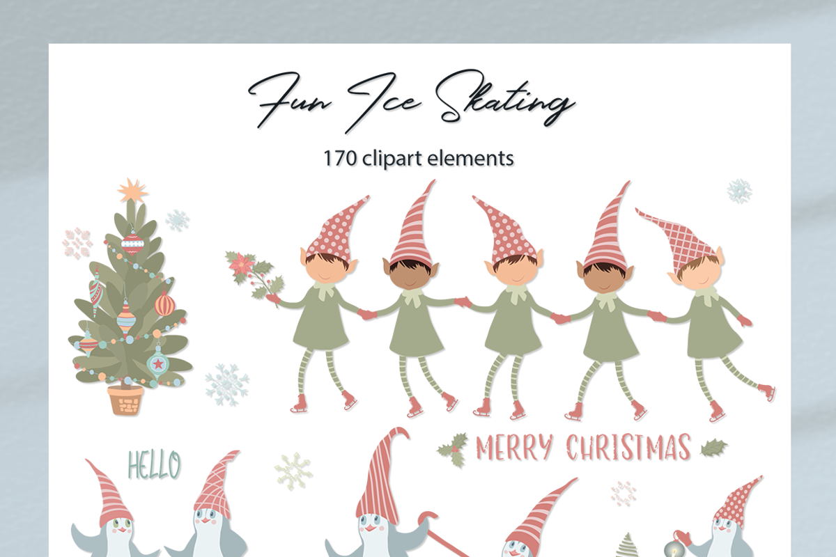 Christmas Elves Par 1 Illustrations, a Decorative Illustration by Irena Art (Photo 9 of 11)