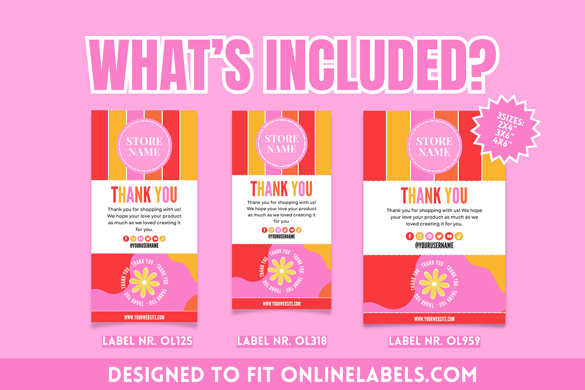 Thank You Box Label Stickers, a Stationery Template by SunshineStudioBoutique (Photo 2 of 8)
