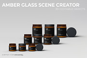 Amber Glass Scene Creator, a Packaging Mockup by KIPET (Thumbnail 2 of 14)