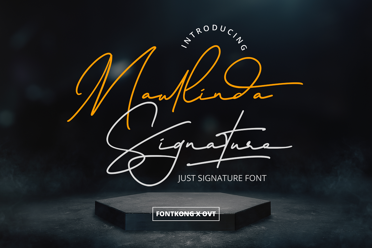 Maullinda Signature - Signature Font, a Script Font by overlaytemplates (Photo 1 of 6)