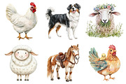Farm Yard Animals, Clipart, an Illustration by Daily.Designs (Thumbnail 2 of 5)