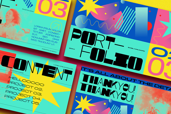 Colourful Portfolio Layout Geometric