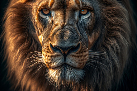 Lion Head still life photograph, an Animal Photo by ComfortQ