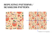 Cute Halloween Sweets Pattern, a Pattern Graphic by CreativeChristiana (Thumbnail 4 of 9)