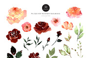 Watercolor flower - Burgundy, an Illustration by Beigetime (Thumbnail 2 of 8)