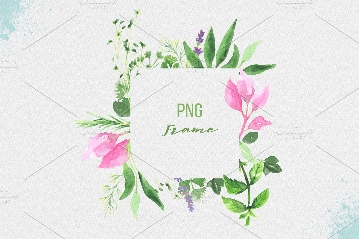 Watercolor Herbs, a Food Illustration by Paperon Design (Photo 3 of 3)