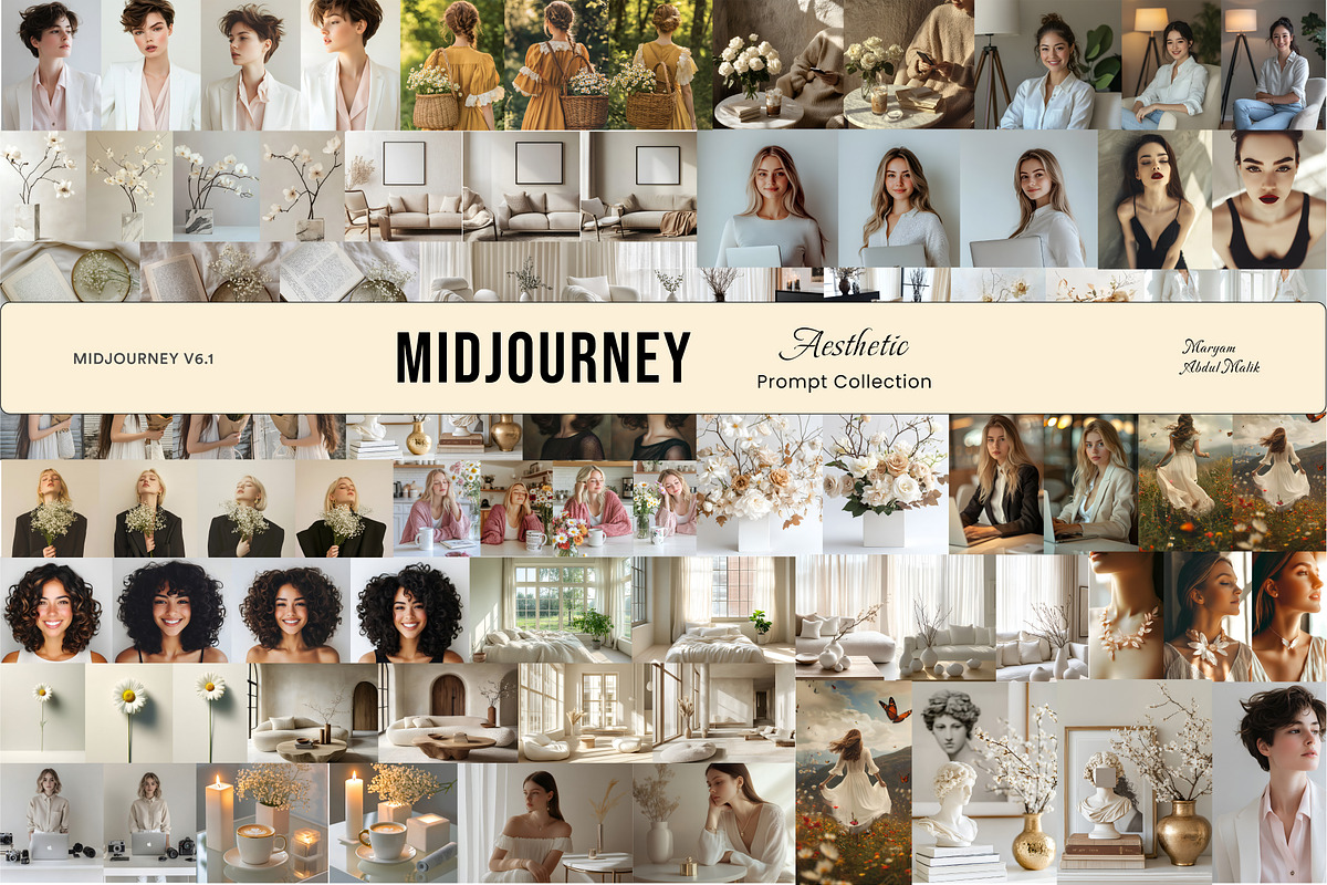 MidJourney Aesthetic Prompt Pack, a Photo by maryamdesignarts (Photo 9 of 9)