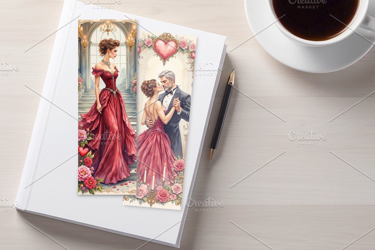 Valentine Bookmarks Set, 8 jpg, a Decorative Illustration by GalaDesign03 (Photo 3 of 4)