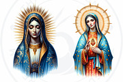 Watercolor Lady of Guadalupe Clipart, a Person Illustration by ThatsDesignArt (Thumbnail 9 of 10)