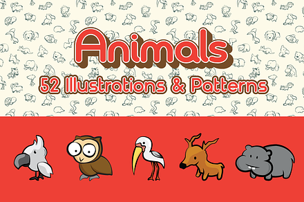 52 Animals Illustration + Pattern