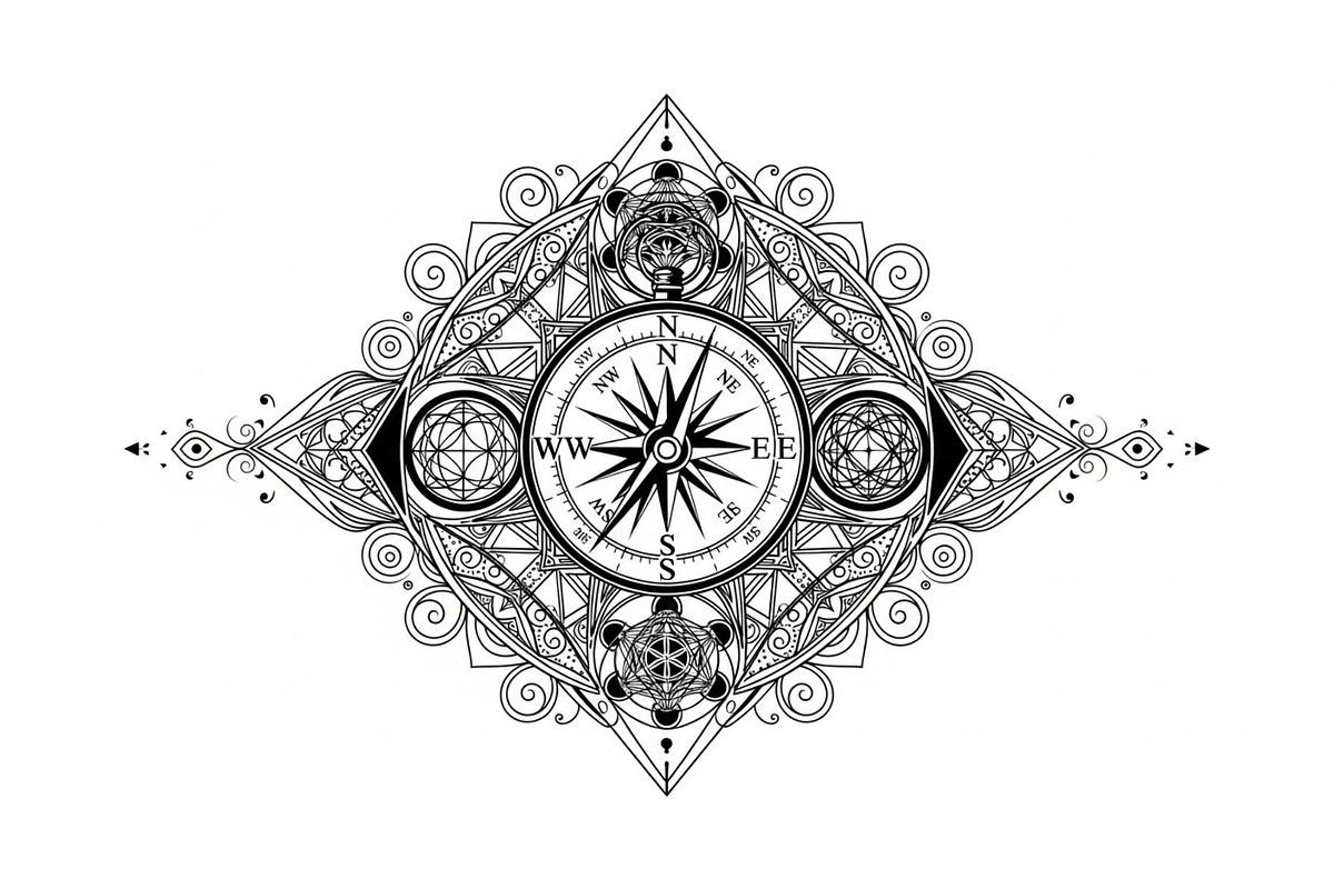 Ornamental Compass Rose SVG Bundle, an Illustration by Gaye Art (Photo 28 of 31)