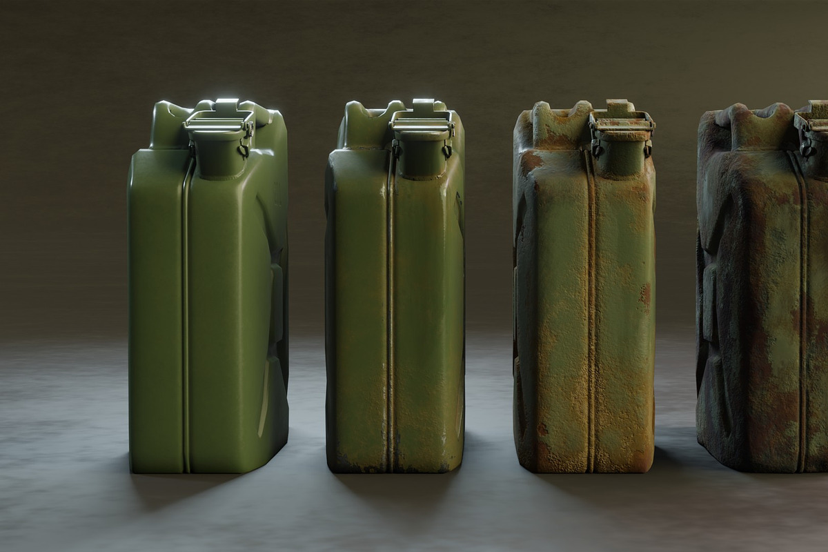 Canisters 20L Low-poly 3D model, an Environmental 3D Model by mockupzz (Photo 6 of 12)