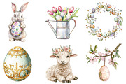 Watercolor Easter Vibes Clipart PNG, an Illustration by SinaCreation (Thumbnail 3 of 5)