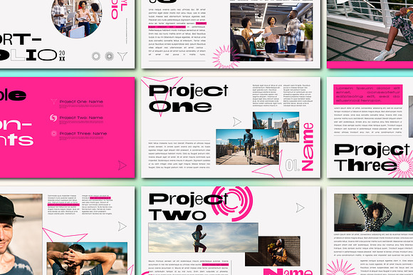 Magenta Geometric Portfolio preview 2