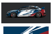 Dynamic Racing Car Wrap Design, a Seasonal Illustration by CarWrap design (Thumbnail 4 of 4)