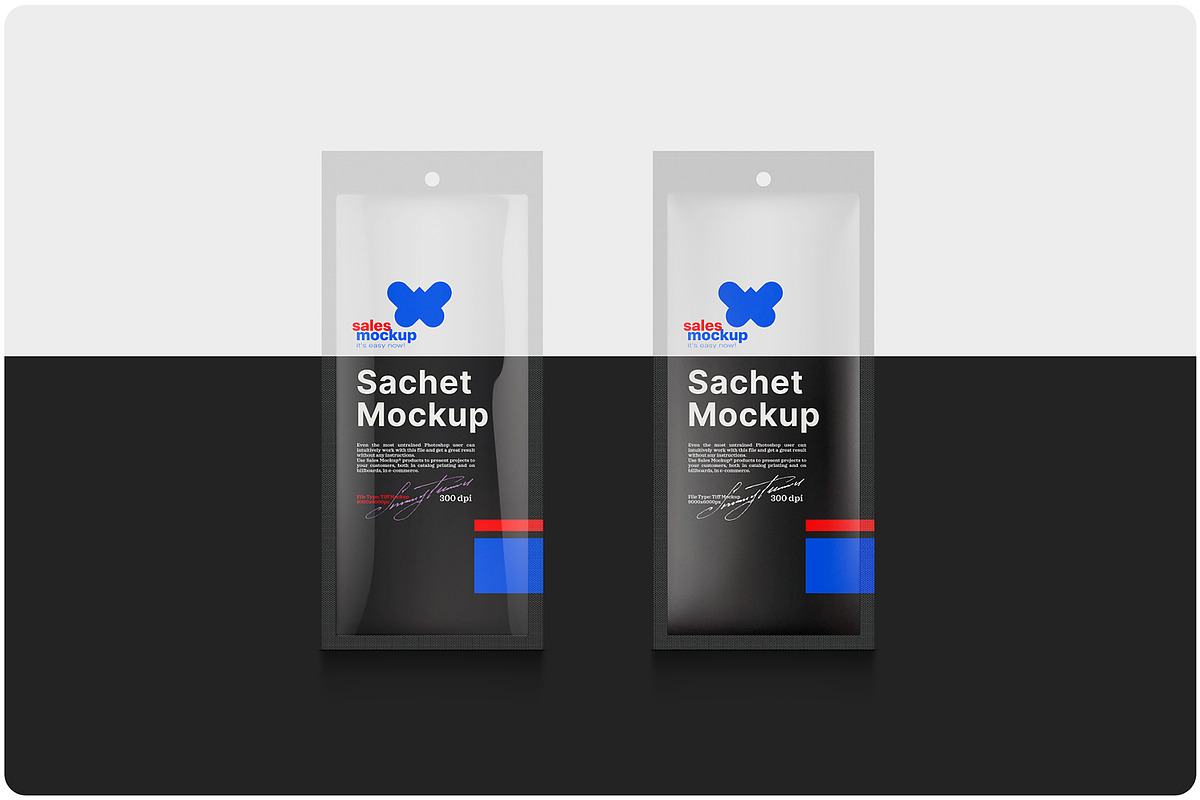 Transparent Sachet Mockup, a Packaging Mockup by Reformer Mockup (Photo 1 of 4)
