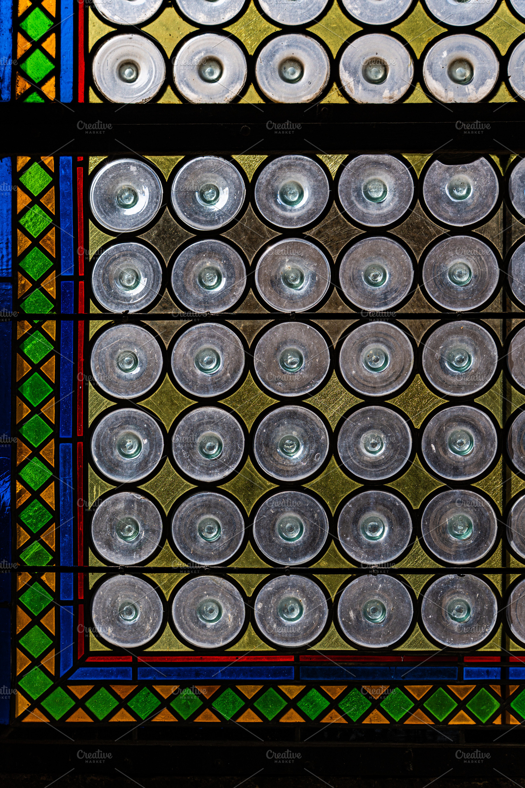 Stained glass of one of the building in Old Prague, an Architecture Photo by Anna Bogush