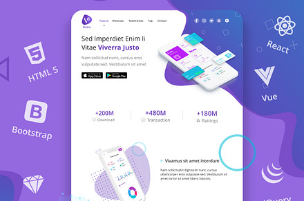 Mobilux - Mobile Apps Landing Page, a HTML Template by Indisains