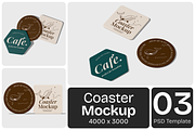 Coaster Mockup, a Product Mockup by Permadi Creative (Thumbnail 1 of 5)