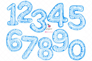 Number Balloons Png Watercolor 161